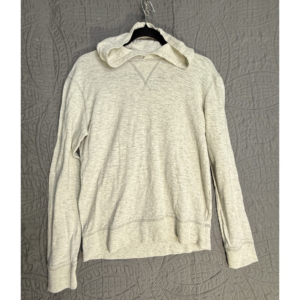 VINCE Size S Light Grey Slub Cotton knit Hoodie